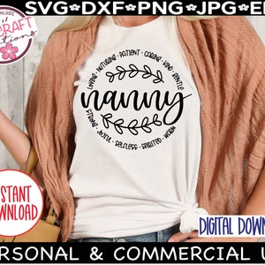Nanny svg, Grandma svg, Best Grandma svg, Grandma Mothers Day svg, Grandma svg files for Cricut, Grandma Shirt Design, Mema, Granny