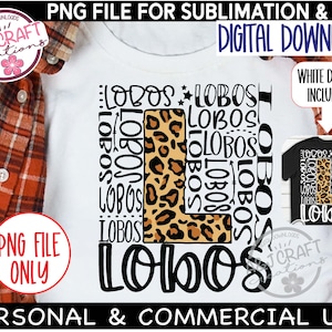 LOBOS png, Lobos Mascot png, Lobos Baseball svg, Baseball Mom, typography png, Lobos Cheer, Go Lobos, School Spirit, Lobos design for DTF