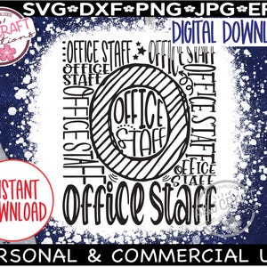 Equipe de escritório SVG, Camisa de equipe de escritório, Front Office School svg, Office Squad svg, Equipe de escola svg, tipografia svg, Office Crew svg