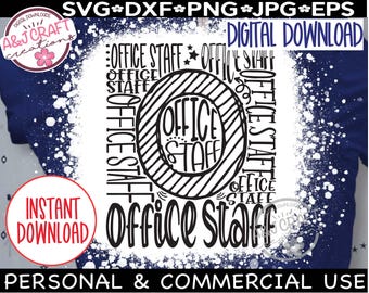 SVG kantoorpersoneel, shirt kantoorpersoneel, frontoffice school SVG, Office Squad SVG, schoolpersoneel SVG, typografie SVG, Office Crew SVG