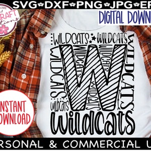 Wildcats SVG, Wildcats Tipografia SVG, Wildcats Football SVG, Wildcats Cheer Svg, Wildcats Pallavolo SVG, Wildcats Sublimazione, Go Wildcats