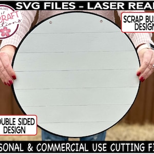 Shiplap Round svg, Shiplap Sign File, Shiplap svg, Laser Ready File, Shiplap Sign Blank, Shiplap Pattern Laser, Scrap Buster Laser