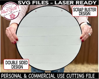 Shiplap Round svg, Shiplap Sign File, Shiplap svg, Laser Ready File, Shiplap Sign Blank, Shiplap Pattern Laser, Scrap Buster Laser