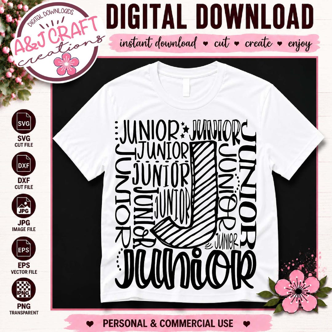 Junior Class SVG, 1st Day of High School, Typography, School Spirit Cut ...