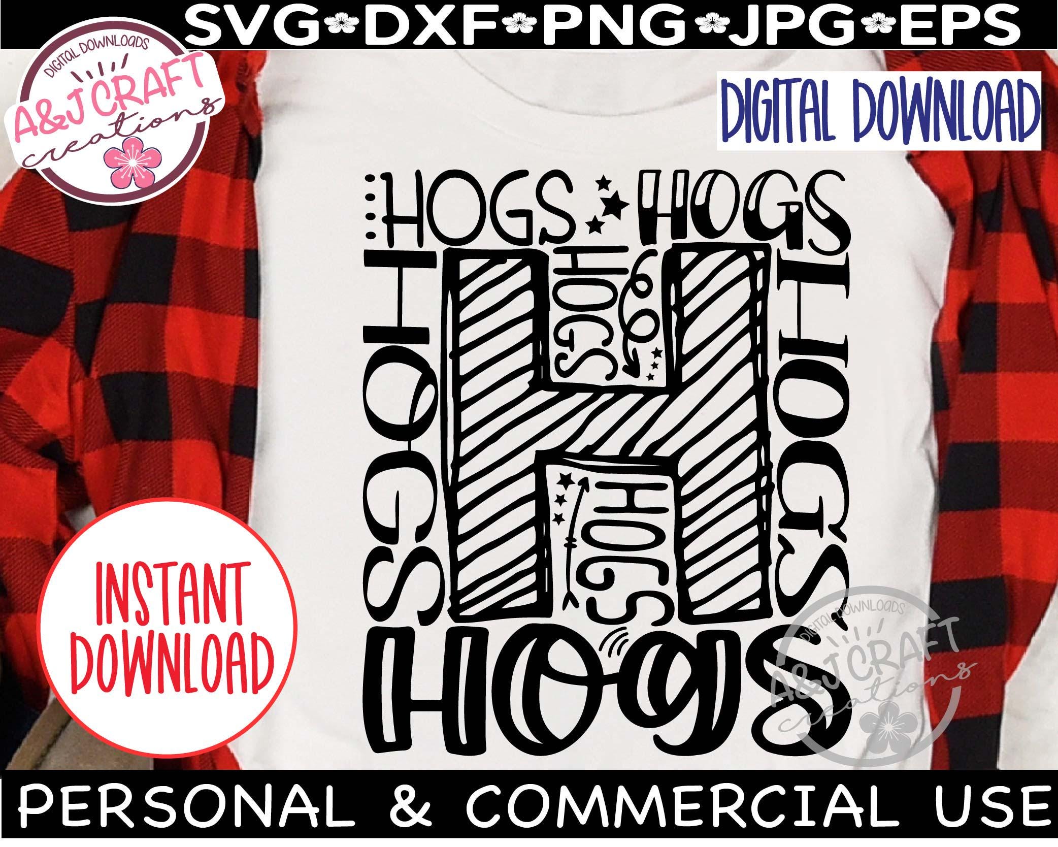 Hogs Roster Picture Hogs Typography SVG, Hogs Team School Mascot, Hogs Football, Hogs ...