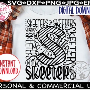 Skeeters SVG, Skeeters Typografie svg, Skeeters Baseball, Skeeters Team, Skeeters Cheer svg, Skeeters für DTF, Go Skeeters, Skeeters Maskottchen