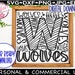 WOLVES Typography SVG, Wolves Basketball Svg, Wolves Svg, Wolves School ...