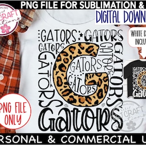 Gators PNG, Gators Sublimation Design, Gators Football png, Gators Volleyball, Gators Cheer png, Gators Mascot png, Gators design for DTF