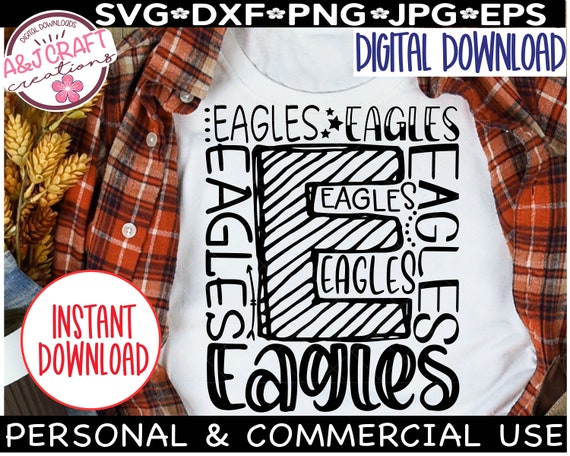 Eagles SVG, Eagles Football svg, Eagles Typography svg, Eagles Mascot svg, Eagles Softball svg, Eagles Volleyball svg, Eagles cheer svg