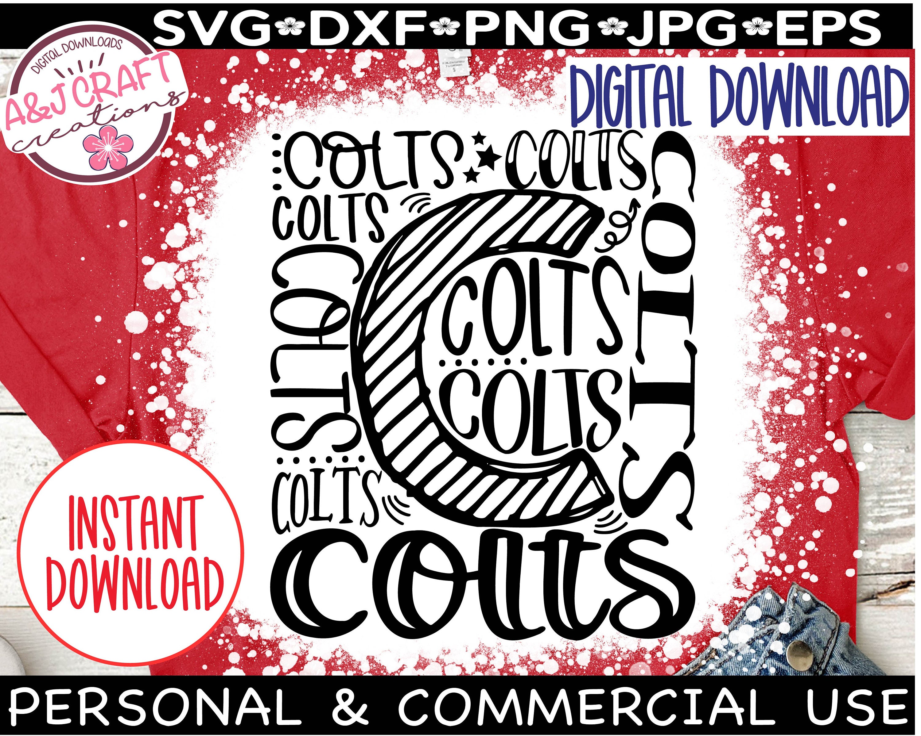 Colts SVG, Colts Typography Svg, Colts Football Svg, Colts Cheer Svg ...