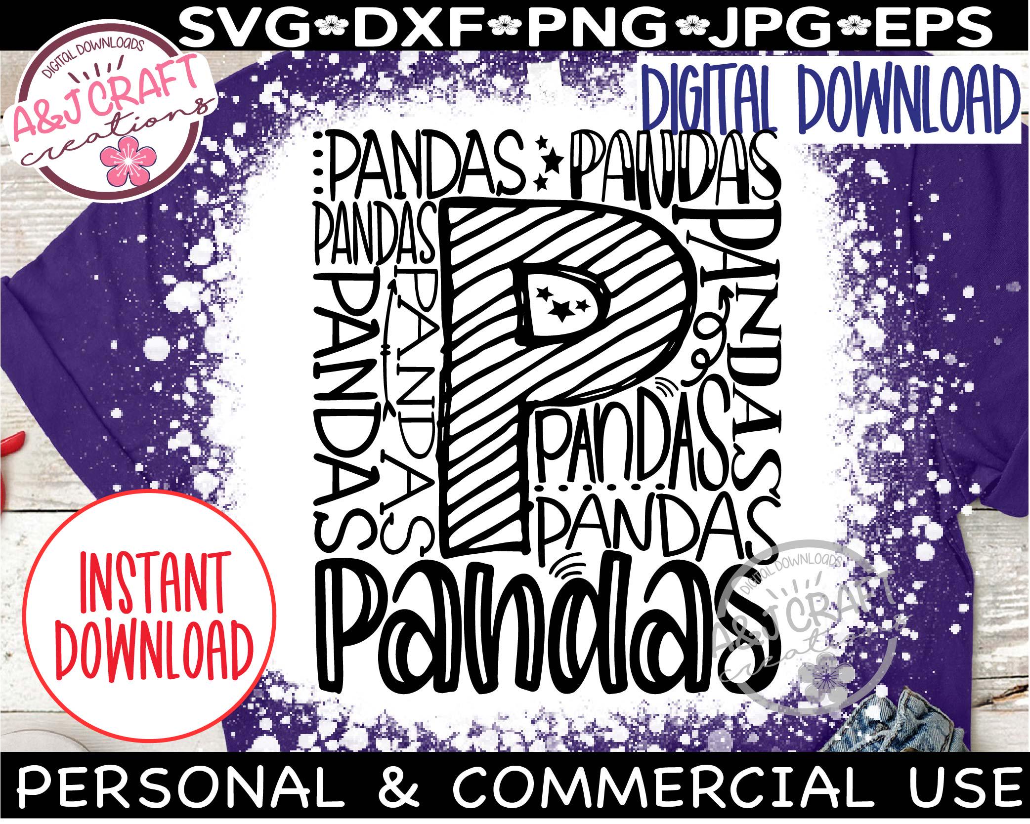 Pandas SVG, Pandas Football Svg, Pandas Spirit Shirt, Typography Svg ...