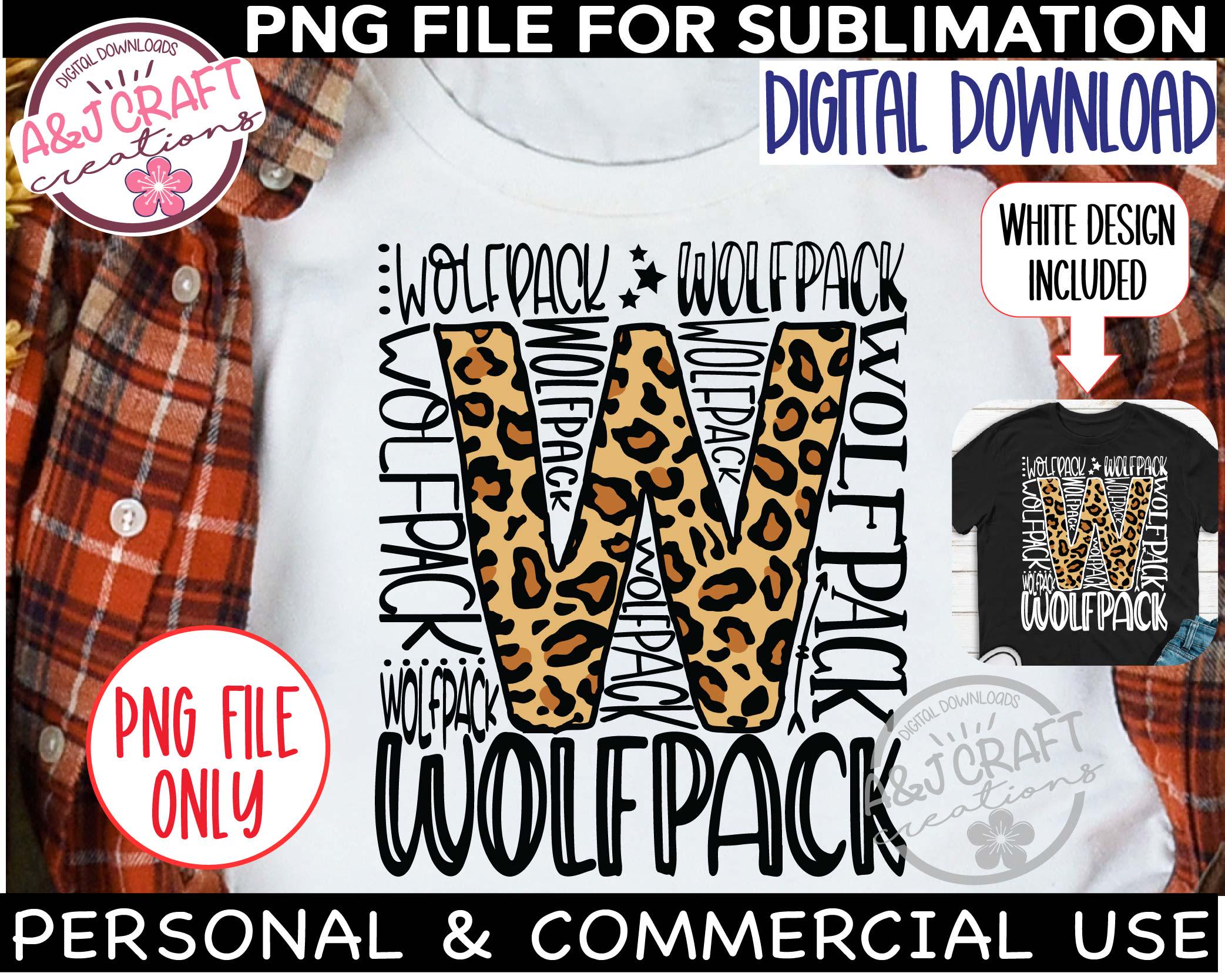 Wolfpack Leopard Print PNG, Wolfpack Team Sublimation, Football ...