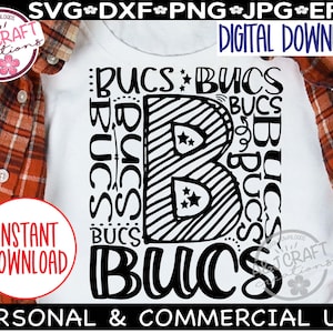 Bucs SVG, Bucs Typografie, Bucs Fußball svg, Bucs Fußball Mama, Bucs Sublimation, Bucs Fußball png, Schule Maskottchen svg, Bucs Schulgeist