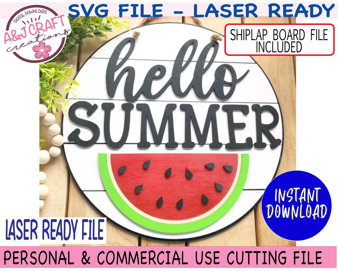 Download Summer Vertical Sign SVG Hello Summer Watermelon svg ...