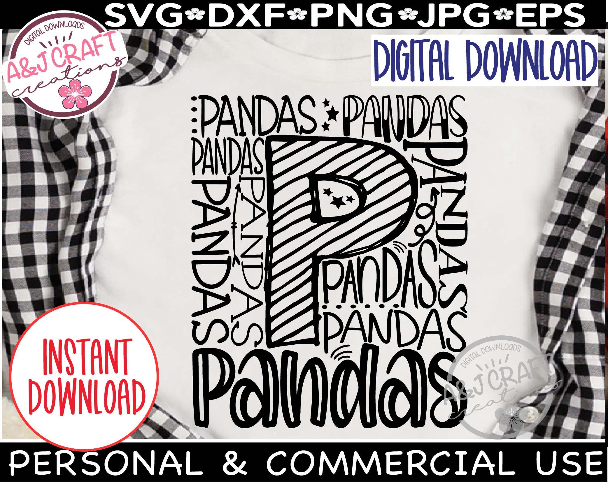 Pandas SVG, Pandas Football Svg, Pandas Spirit Shirt, Typography Svg ...