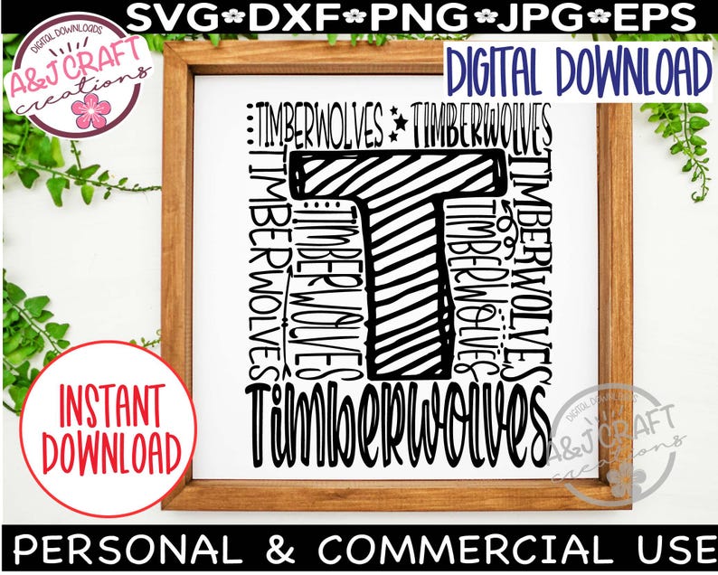 Timberwolves SVG, Timberwolves Football Svg, Timberwolves Typography ...