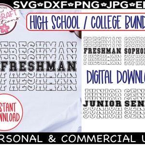 Freshman Sophomore Junior Senior Bundle SVG, School Bundle SVG, Class of svg, Class svg, School Spirit svg, Junior Year svg