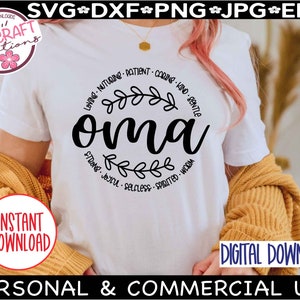 Oma svg, svg grand-mère, meilleur grand-mère svg, svg grand-mère fête des mères, fichiers svg grand-mère, conception de chemise grand-mère, Mema, grand-mère, cadeau pour grand-mère