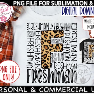 Freshman Typography PNG, Freshman Class of 2028, School Spirit png, 1st day of school, back to school, High School png, Freshman for DTF