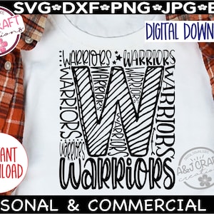 Krieger SVG, Krieger Typografie, Krieger Basketball svg, Krieger Baseball svg, Krieger-Fußball svg, Krieger jubeln svg, Go Kriegern