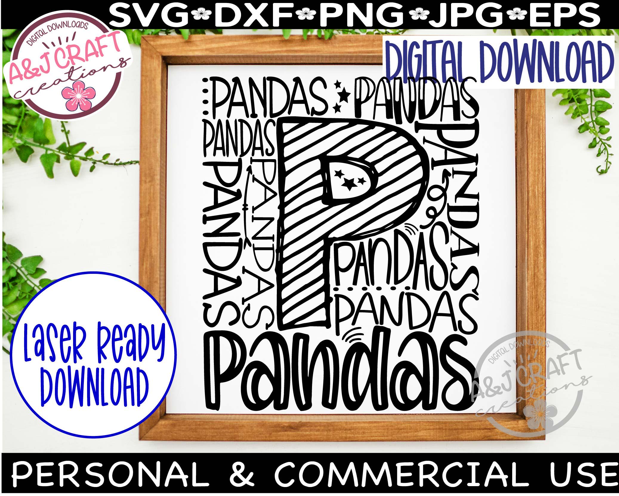 Pandas SVG, Pandas Football Svg, Pandas Spirit Shirt, Typography Svg ...