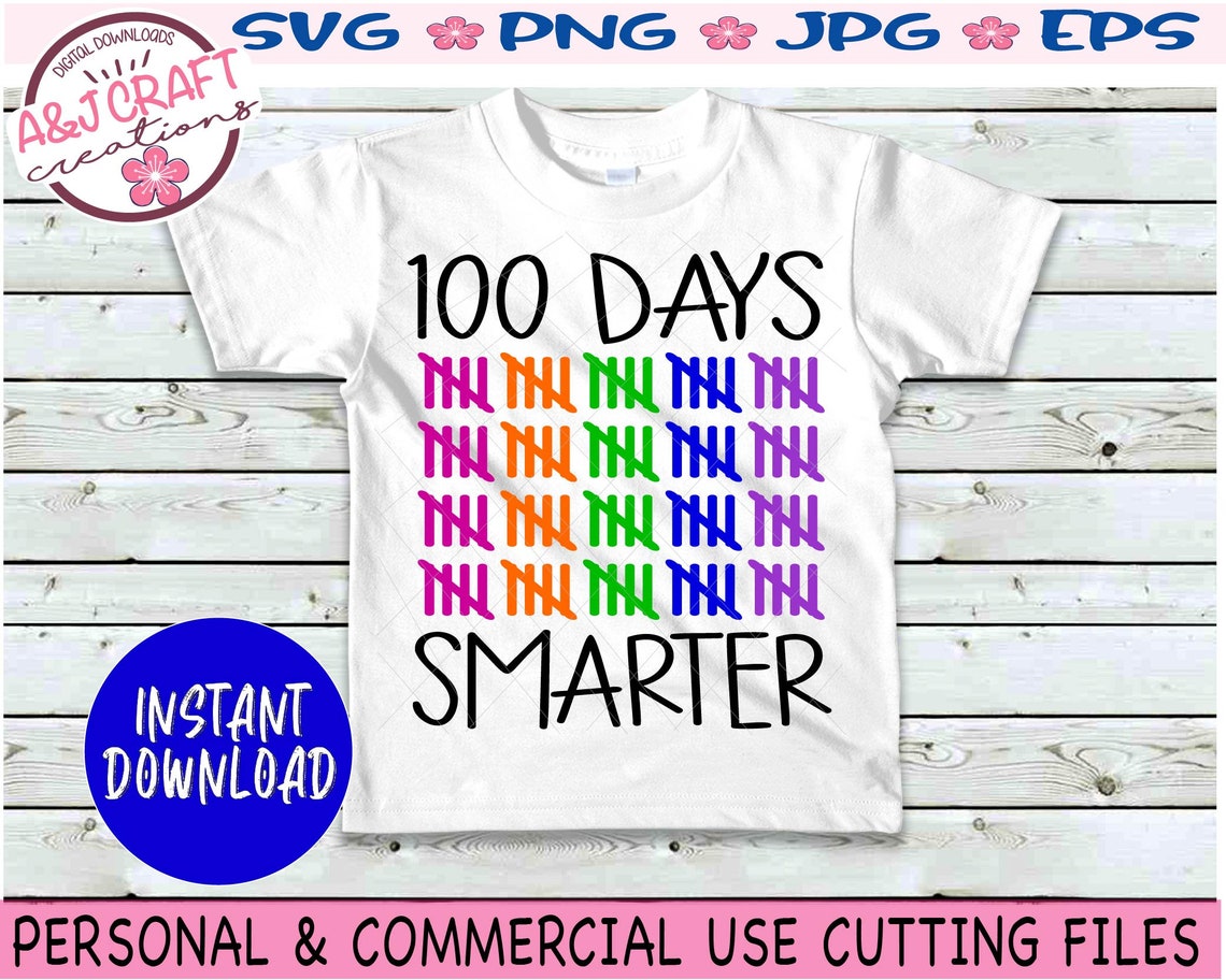 100 Days Smarter Svg 100 Days School svg 100th Day of School | Etsy
