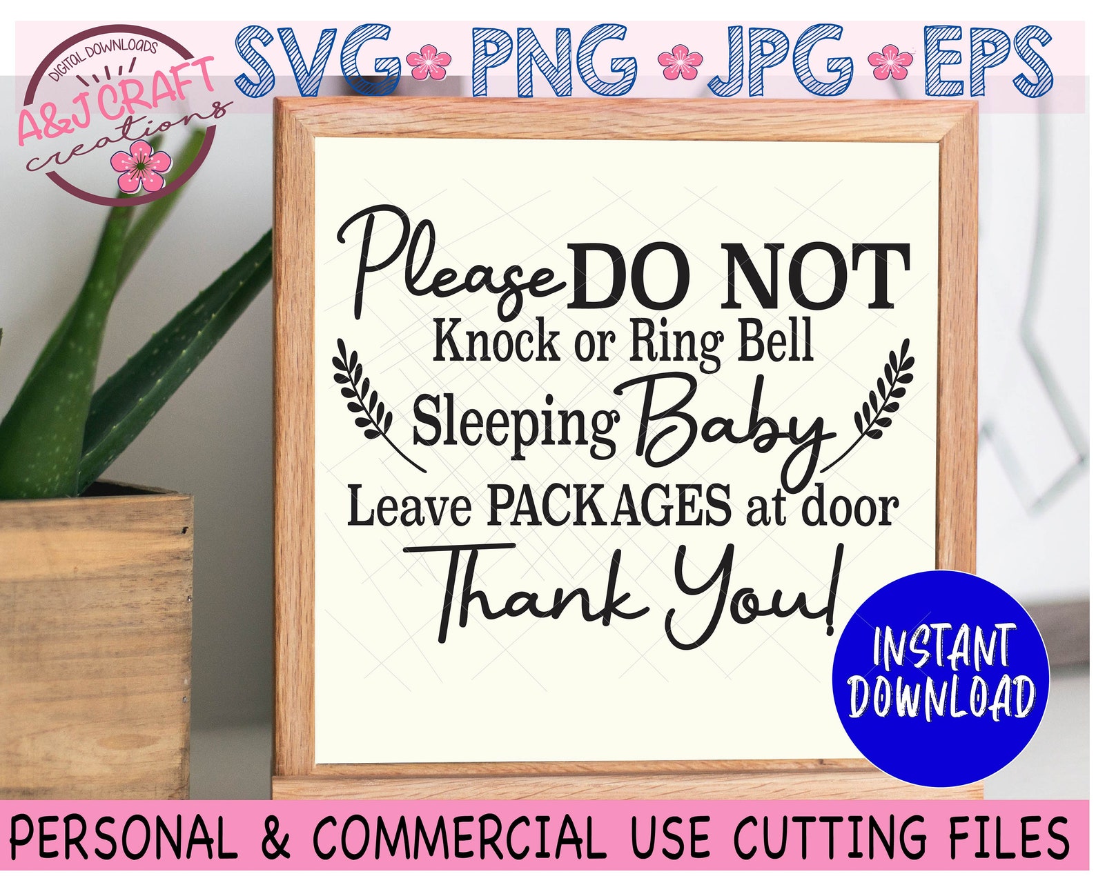 Sleeping Baby Svg Please DO NOT Knock or Ring Bell Svg - Etsy