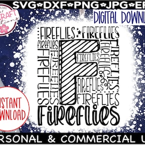 Fireflies SVG, Fireflies Typography, Fireflies Baseball Svg, Firefly Baseball svg, Fireflies Cheer svg, Fireflies Pride svg, Firefly Mascot