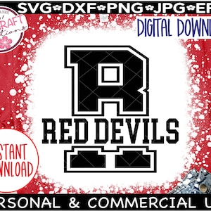 DIABLOS ROJOS SVG, Fútbol de los diablos rojos svg, Animación de los diablos rojos svg, Camiseta de los diablos rojos svg, Béisbol de los diablos rojos svg, Go Red Devils