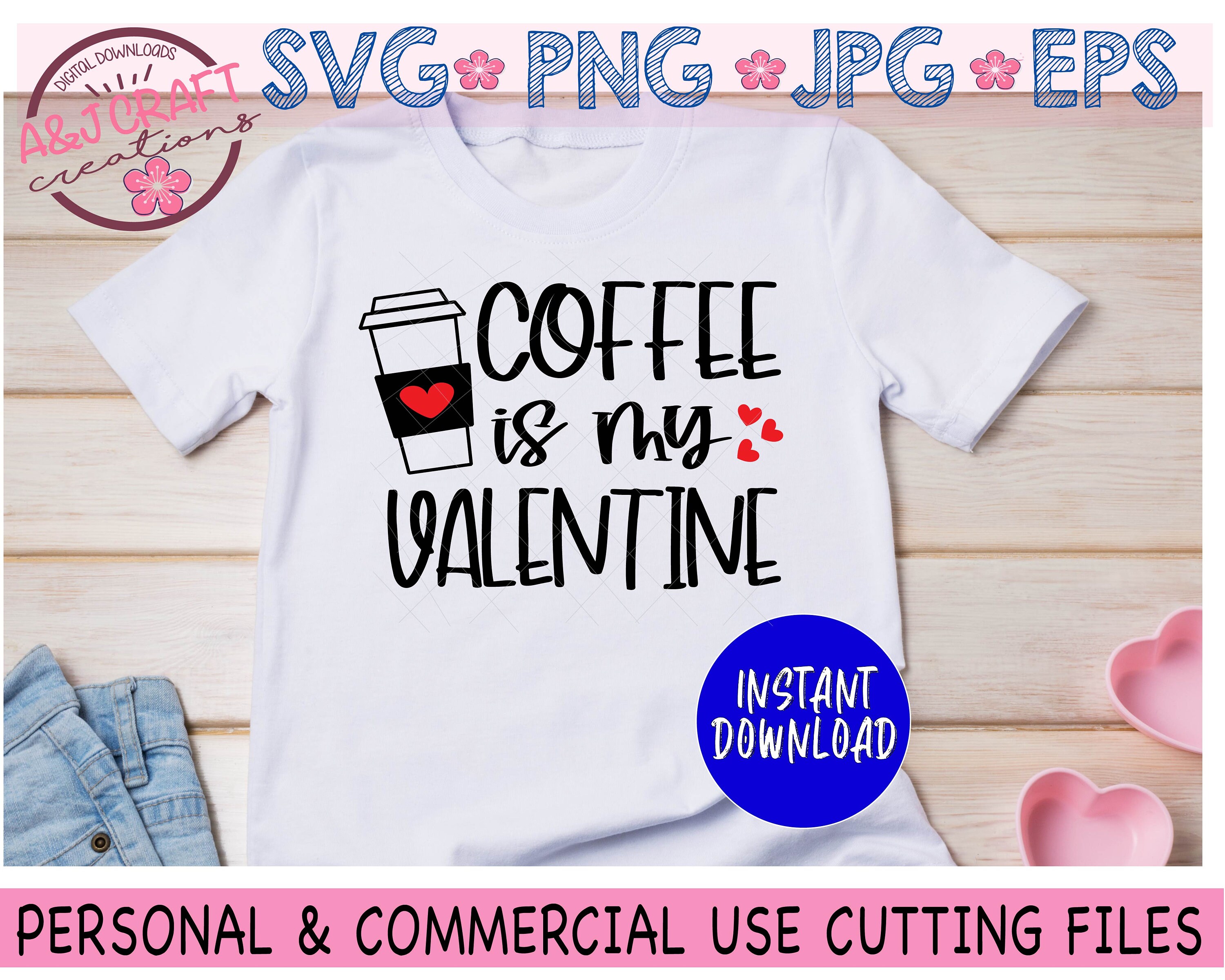 Coffee is my Valentine svg Coffee Valentine svg Funny | Etsy
