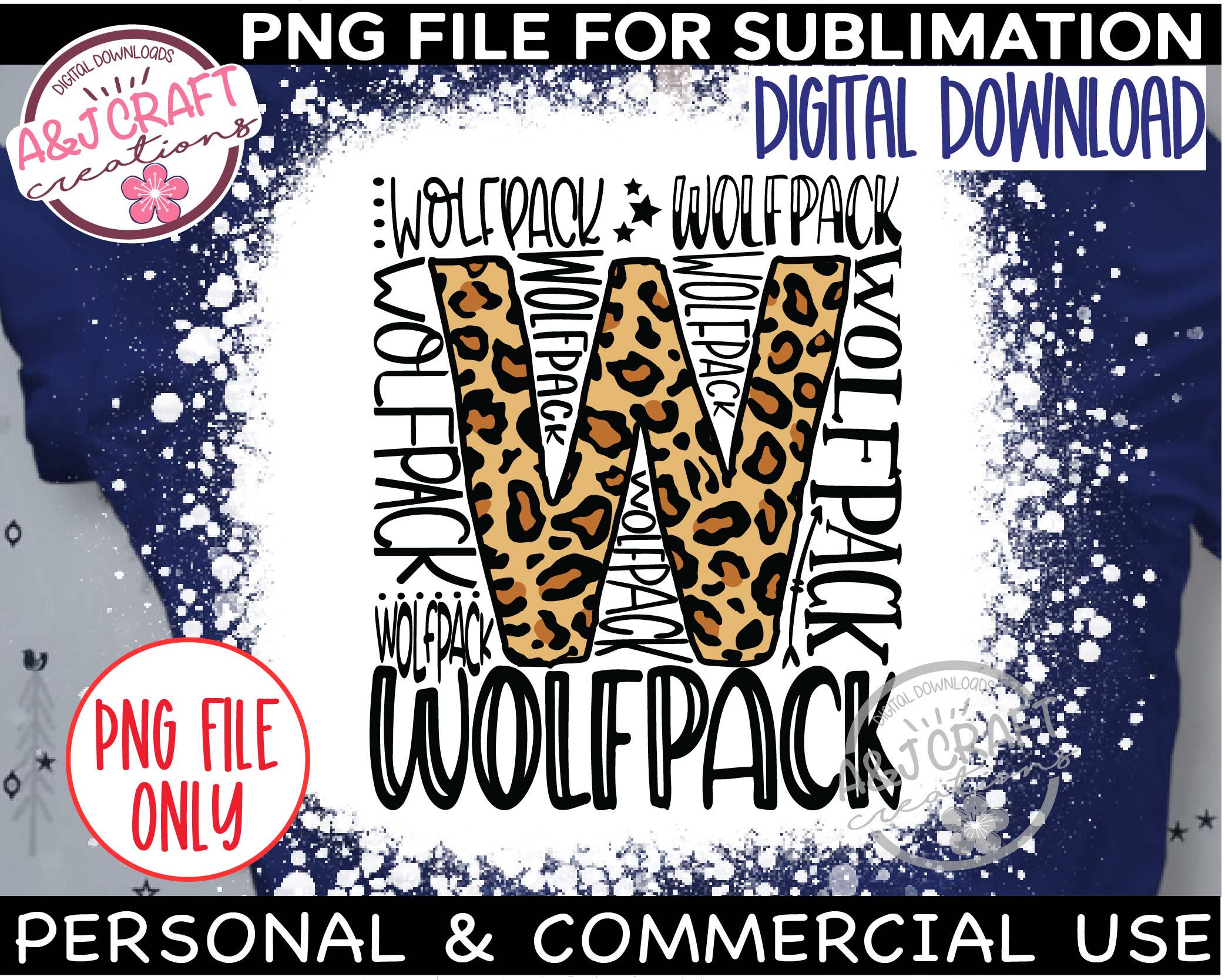Wolfpack Leopard Print PNG, Wolfpack Team Sublimation, Football ...