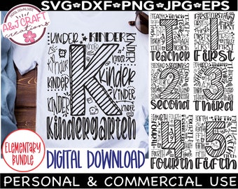 Grundschule BUNDLE svg, Klassenstufe svg, Lehrer Note svg, Note Typografie svg, Lehrer svg Bundle, Schule svg Bundle