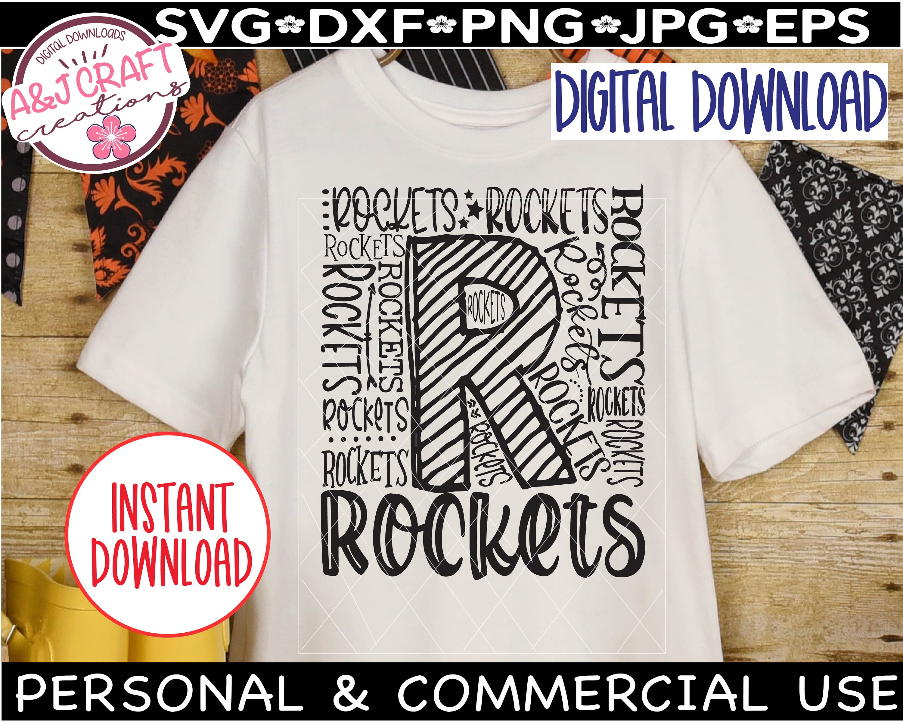 Anna Rockets Svg Rockets SVG, Rockets Football Svg, Rockets Typography, Rockets Baseball ...