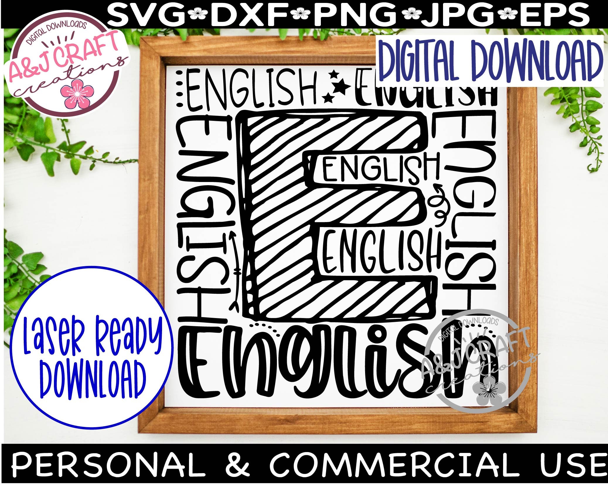 Eng Svg English SVG, English Typography Svg, English Teacher Svg, English ...