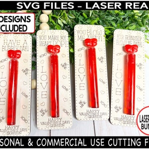 Valentinstag Laser-Datei, Valentinstag svg Glowforge, Valentinstag Laser Cut-Datei, Valentine Bubble Wand Gefälligkeiten svg