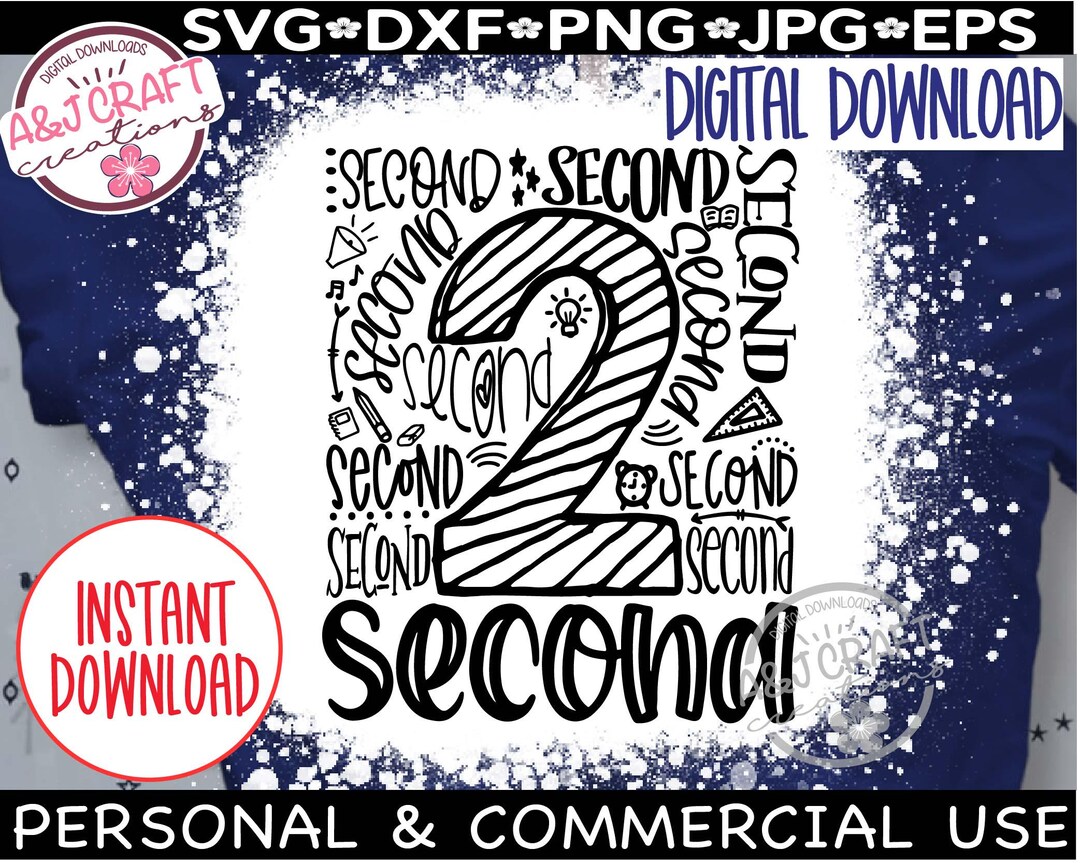 2nd Grade Svg, Second Grade SVG, 2nd Grade Teacher Shirt, Second Grade ...