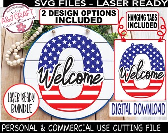 Letter O svg BUNDLE, Laser Ready, Patriotic Lettering svg, USA Letter svg, Family Initial svg, Patriotic Welcome Sign svg, Stars and Stripes