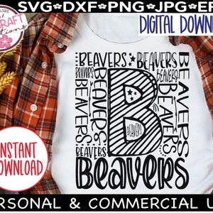 BEAVERS SVG, Beavers Shirt svg, Beavers Typography svg, Beavers Football svg, Beaver School Mascot shirt svg, Beavers Pride, Go Beavers svg