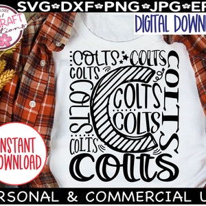 Colts SVG, Colts Typografie svg, Colts Football svg, Colts jubeln svg, Colts Softball svg, Colts School Spirit Shirt png, Colts Sublimation