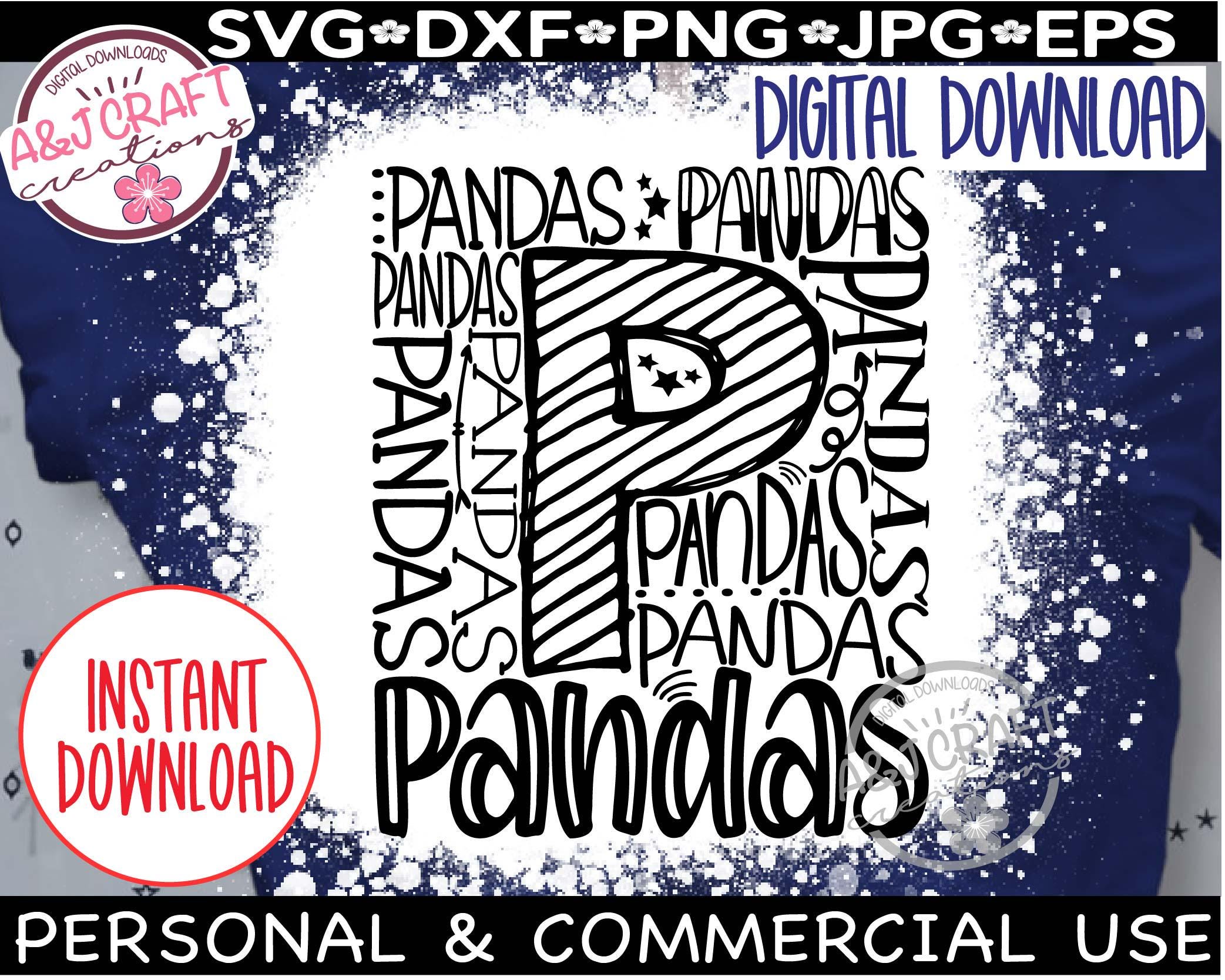 Pandas SVG, Pandas Football Svg, Pandas Spirit Shirt, Typography Svg ...