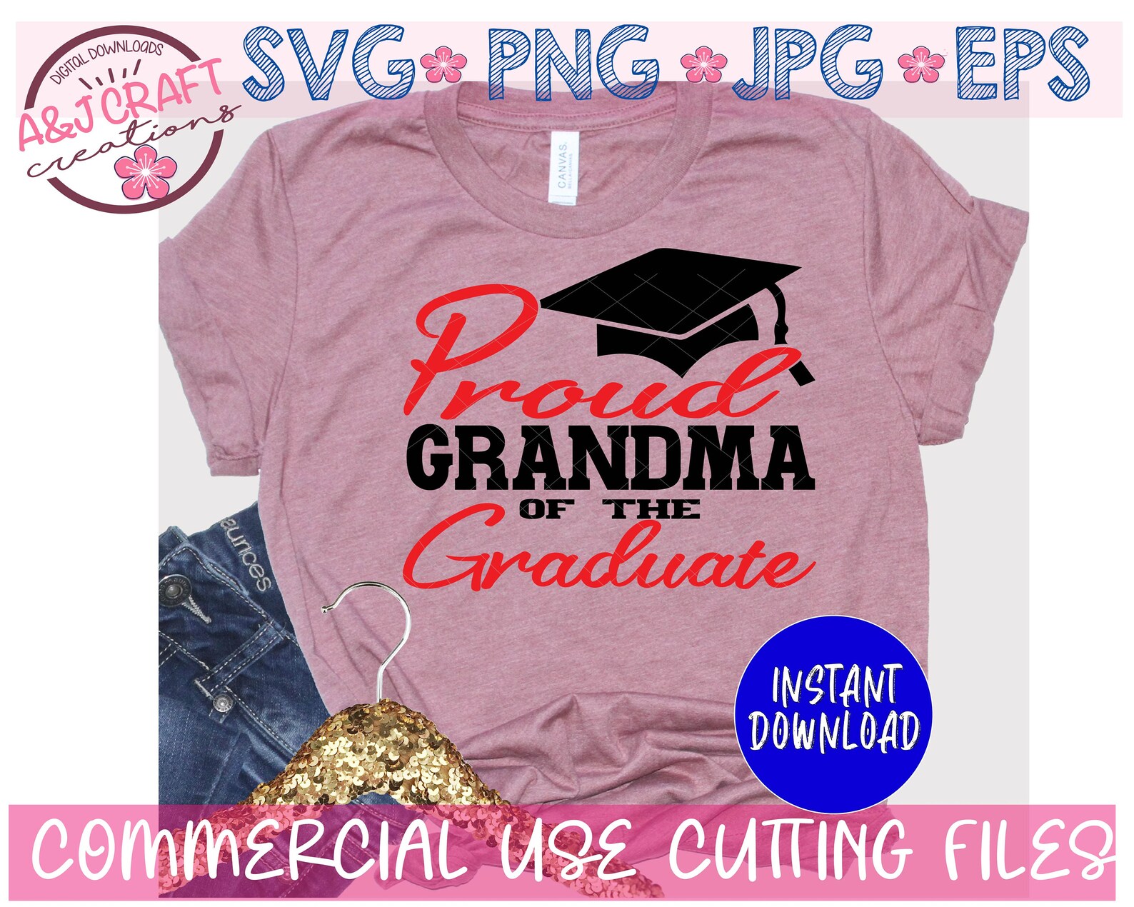 Proud Grandma SVG Proud Graduate Svg Proud Grandma Of Etsy