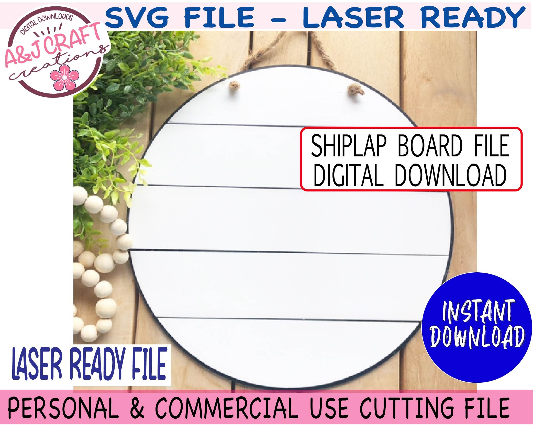 Shiplap Circle svg DIGITAL DOWNLOAD Shiplap Sign File Etsy