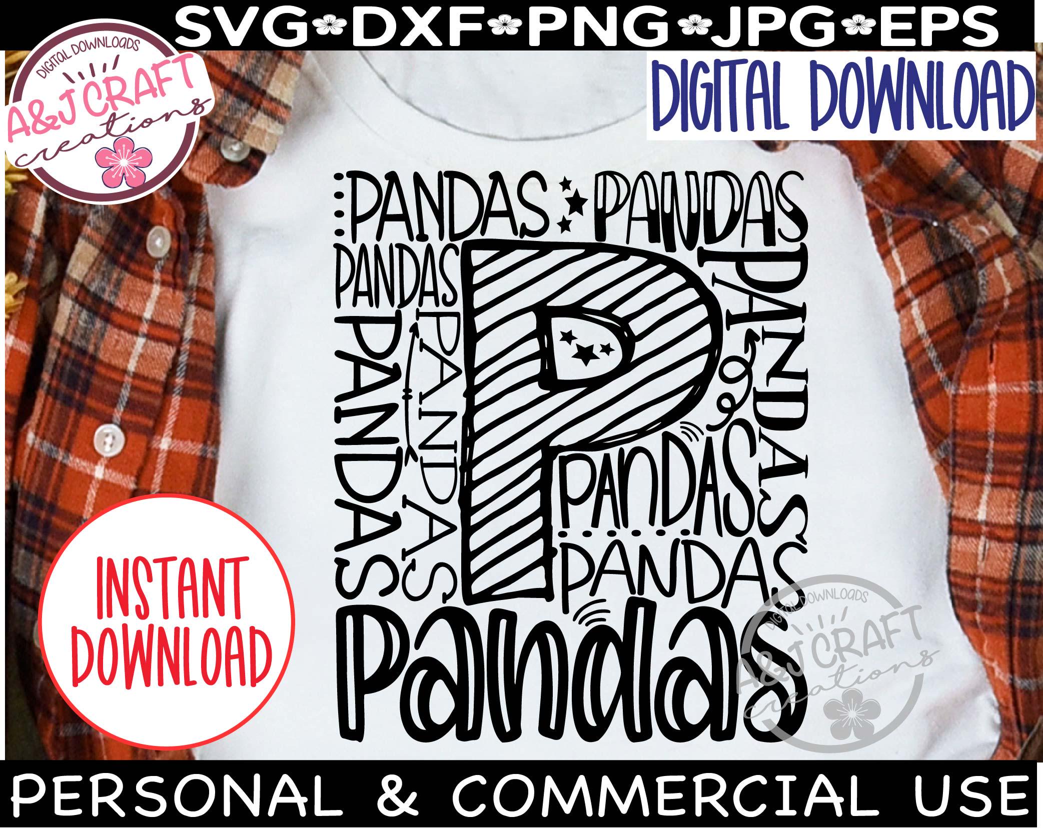 Pandas SVG, Pandas Football svg, Pandas Spirit Shirt, Typography svg, Pandas Shirt svg, Pandas Volleyball svg, Pandas Cheer svg, Go Pandas