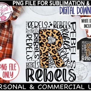 Rebellen PNG, Typografie png, Rebellen Maskottchen, Rebellen Fußball, Rebellen Schulgeist, Rebellen Beachvolleyball, Rebellen Softball, Rebellenentwurf für DTF