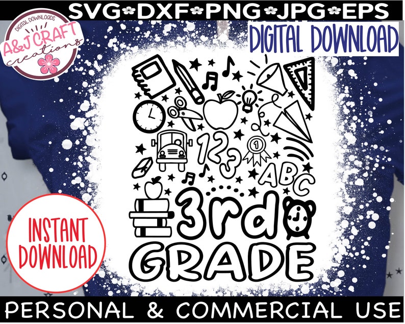 3rd Grade Teacher Svg, 3rd Grade Svg, Third Grade Svg, Third Grade ...