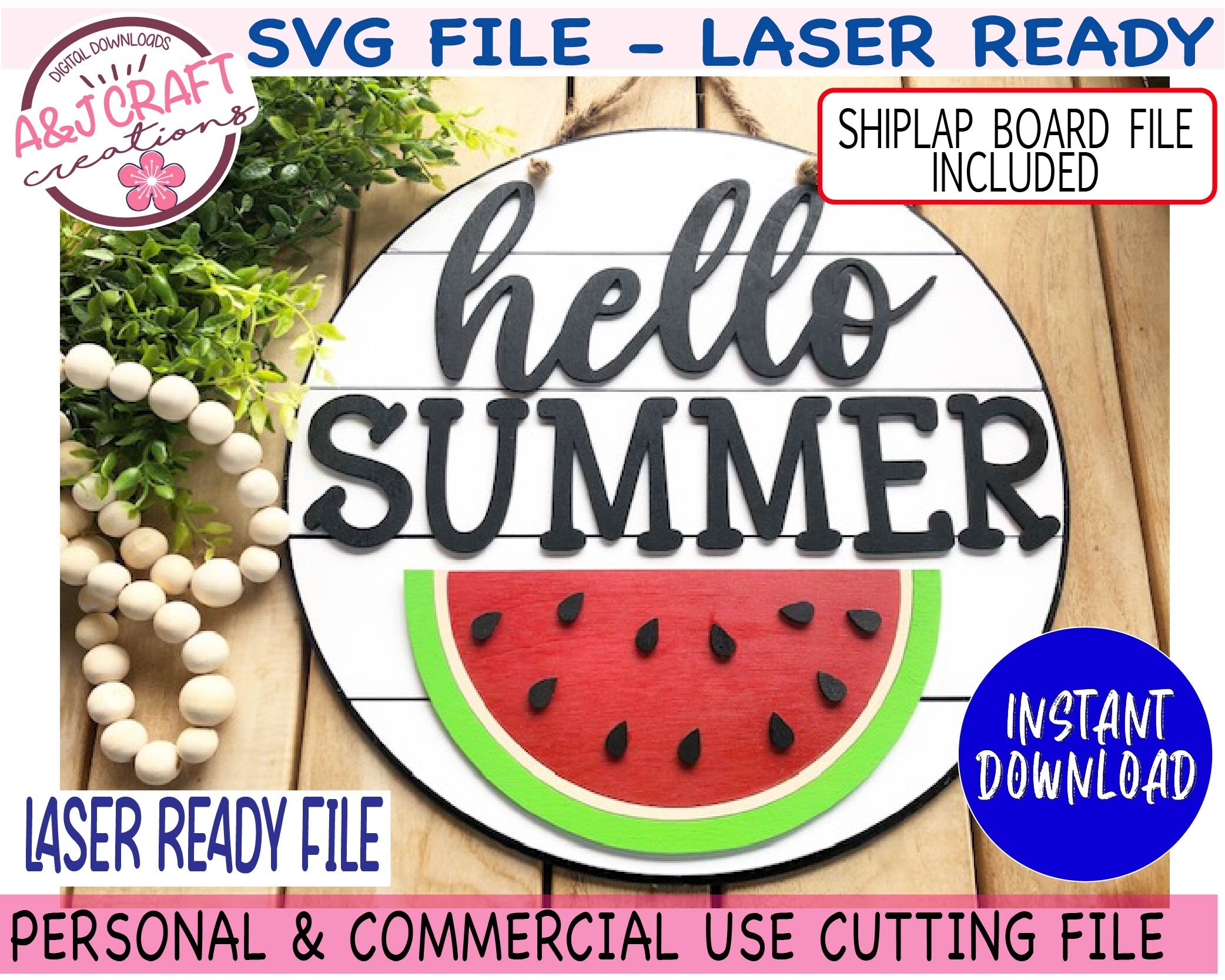 Download Summer Vertical Sign SVG Hello Summer Watermelon svg ...