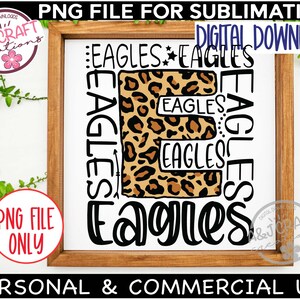 EAGLES Leopard Print PNG, Eagles Sublimation Design, Eagles Football png, tipografia png, Eagles Volleyball, Eagles Cheer png, Eagles Mascot imagem 9