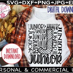 Junior SVG, Class of 2026 svg, Junior Class svg, Junior Class shirt, School Spirit svg, 1st day of school, High School Svg, Typography svg