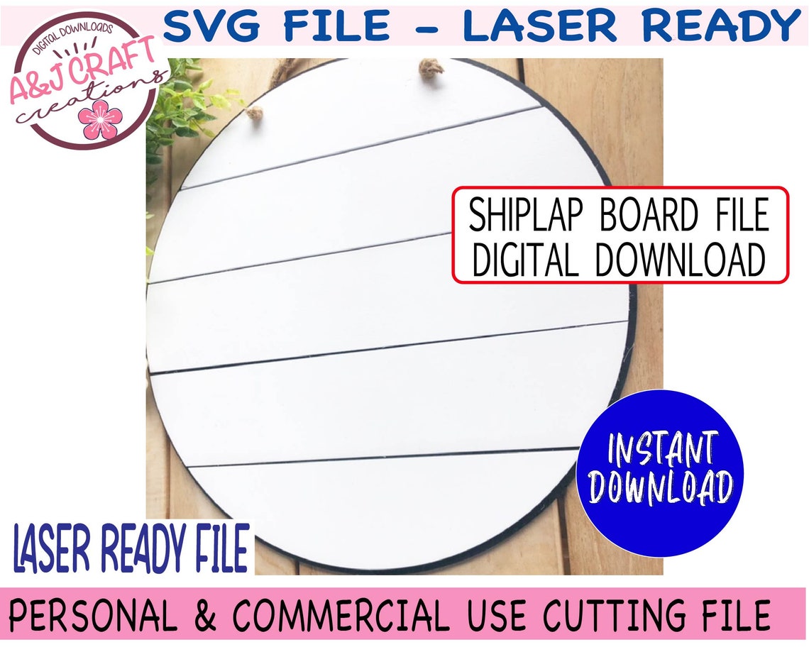 Shiplap Circle svg DIGITAL DOWNLOAD Shiplap Sign File | Etsy