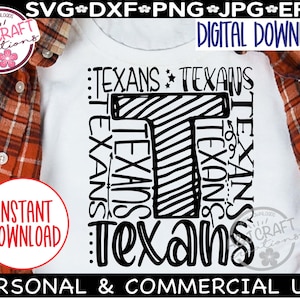 Texans SVG, Texans Typography svg, Texans Football svg, Texans Baseball, Texans Mascot svg, Texans Pride svg, Texans Cheer, School Spirit